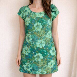 Vintage 1960s, 1970s‎ Floral Statement Bow Dress, Women's Size 6